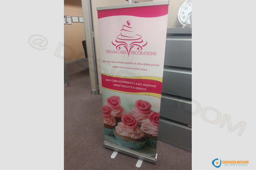 Pop Up Banner Dream Cake Design Room Advertising